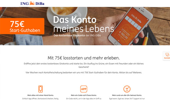 Gratis Konto mit Kreditkarte von der ING DiBA