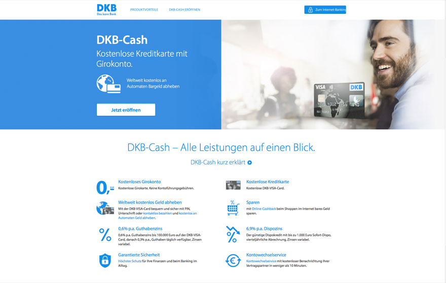 Visa Kreditkarte kostenlos von der DKB Bank