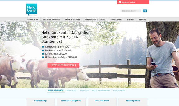 Gratis Konto und Kreditkarte von Hello Bank